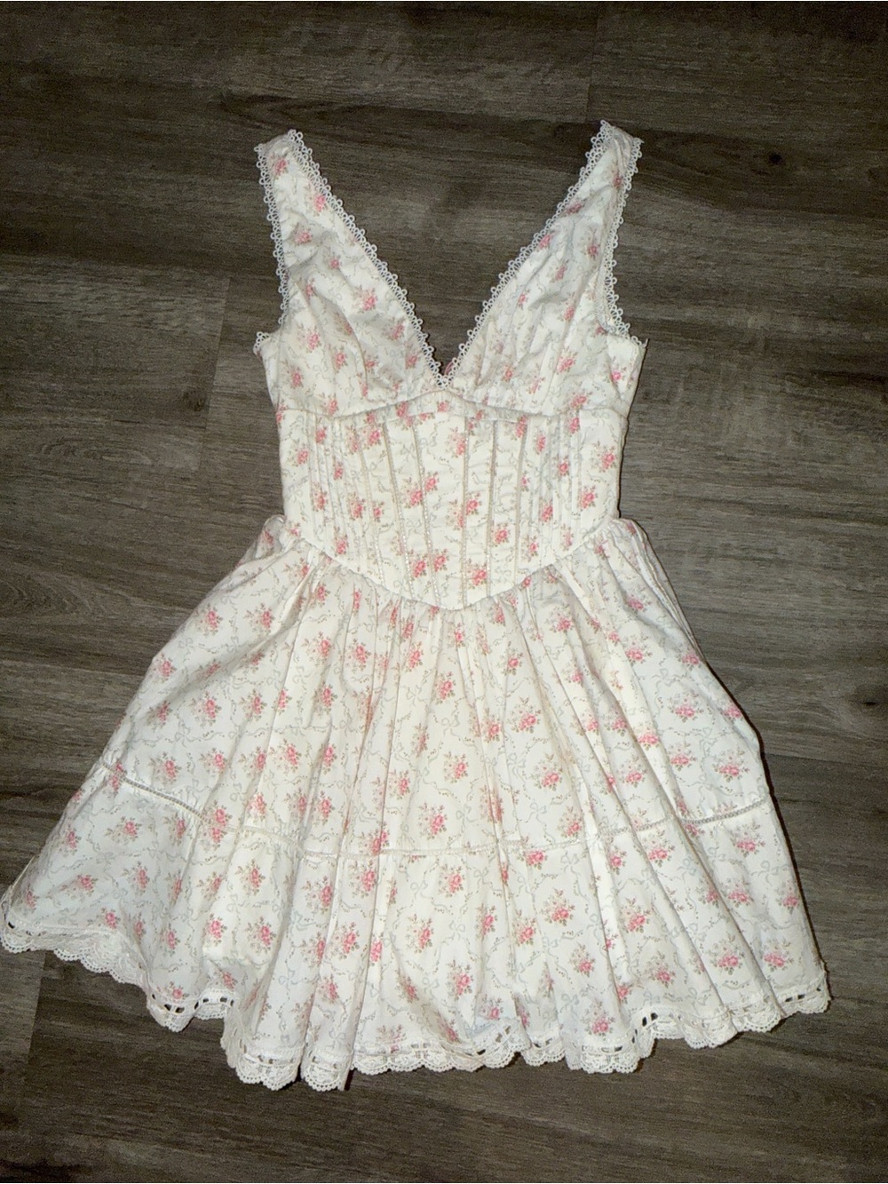 house of CB SALMA Rose Print Mini Dress - Picture 12 of 15